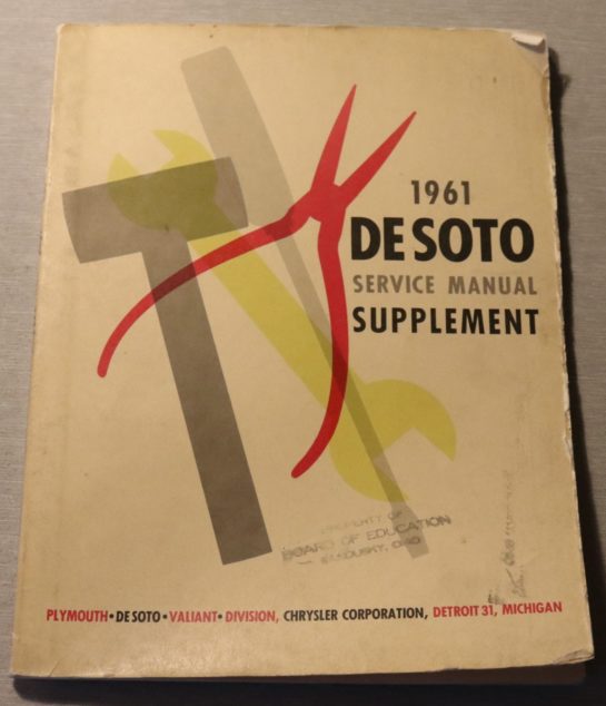DeSoto 1961 Service Manual Supplement