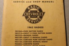 Chevrolet Radio 1962 Service and Shop Manual
