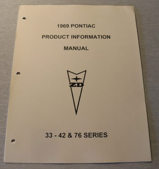 Pontiac 1969 Product Information Manual