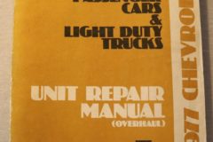 Chevrolet 1977 Unit Repair Manual