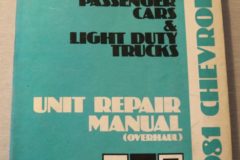 Chevrolet 1981 Unit Repair Manual