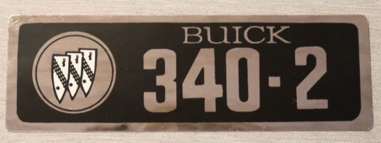 Ventilkåpsdekal "340-2" 1966-67 Buick