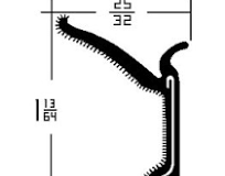 Skraplist Utvändig  120cm  1971-86 GM  Volvo P1800